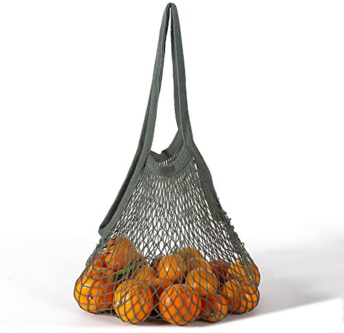 baumwollnetz tasche,einkaufsnetz Netz Einkaufstasche，netztasche，Einkaufstaschen Netze Tasche aus Baumwolle Tote Mesh Woven Net Umhängetasche für Sandspielzeug, Obst, Gemüse,Shopping Wiederverwendbar