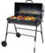 QIFFIY Grill Herd Holzkohle-Grill im Freien Barbecue Grill Feld Grill-Haushalt-beweglicher Selbstfahr Grill BBQ Grill Holzkohlegrill Grillwagen (Color : Black)