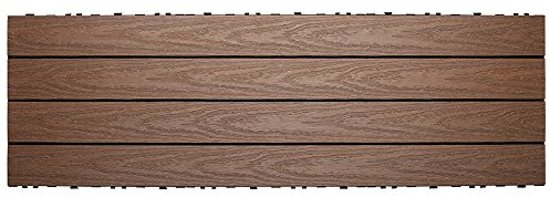 NewTechWood UltraShield Naturale 1 ft. x 3 ft. Quick Deck Outdoor Composite Deck Tile in Brazilian Ipe (15 sq. ft. Per Box)
