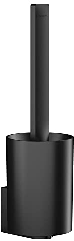 hansgrohe WallStoris - WC-Bürste und Behälter, Toilettenbürstenhalter, Badezimmer Zubehör ohne bohren, Bad Accessoires, Mattschwarz, 27927670