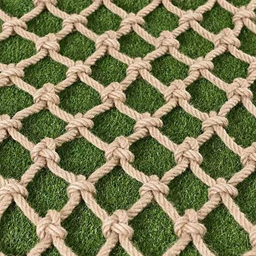 FUZHAOD Sicherheitsnetz Für Kinder,Treppen-Fallschutznetze Schutznetze Hanfseilnetz Retro-Balkendeckennetze Hängende Kleidernetze Kletternetze Outdoor-Baumhaus Schutznetz(Size:2x5m)