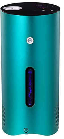 Macchina per inalazione di acqua di idrogeno H2 600 ml/min, generatore di acqua di idrogeno a basso rumore H2 ad alta purezza al 99,99% con 5 sistemi di rilevamen(Size:singola aspirazione,Color:verde)