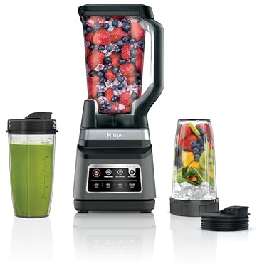 Ninja BN751 Professional Plus DUO Blender, 1400 Peak Watts, 3 Auto-IQ Programs for Smoothies, Frozen Drinks & Nutrient Extractions, 72-oz. Total Crushing Pitcher & (2) 24 oz. To-Go Cups, Black