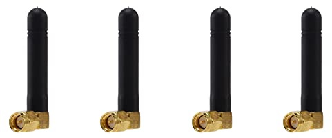 Wlauqueta 4Pc 2.4 Ghz Antenne 3.5 Dbi WiFi Antenne Bluetooth Zigbee Module SMA Mâle Angle Droit en Gros Prix Modem Antenne Externe