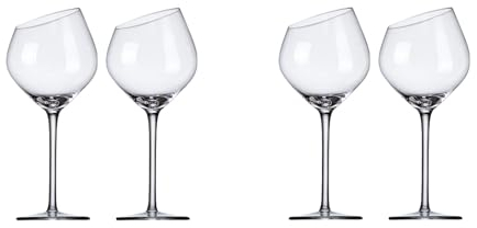Vasos Cristal Copas de vino de vidrio reutilizables, copas de vino clásicas de primera calidad y copas de vino hechas a mano duraderas for decoración de regalo de boda y Bar Personaliza ( Size : 500ml