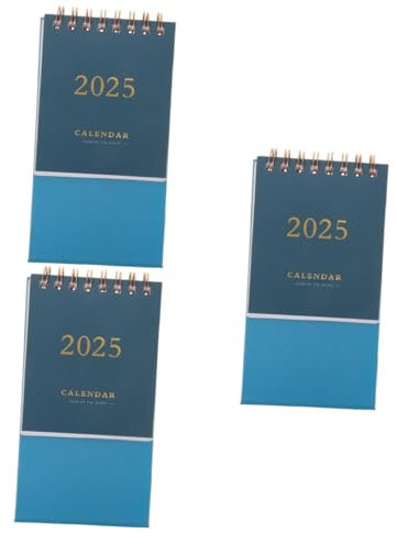 STOBOK 3St Mini Tischkalender geburtstagskalender persönlicher Schreibtischkalender für das akademische Jahr täglicher Flip- für Tisch dekorativer Bürokalender
