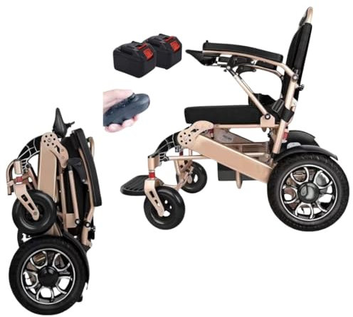 Automatic Foldable Electric Wheelchair Auto Folding Power Chair Mobility Chair 2 X 13 ah Removable Batteries 6 KMPH Speed 250 Watt Powerful Motor Lightweight Aluminium Frame Suspension Remote Control