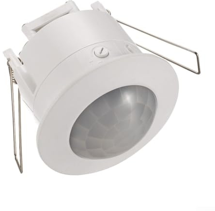 Détecteur de mouvement intérieur, détecteur de présence infrarouge à 360°, interrupteur encastré au plafond, programmable, 110-240 V