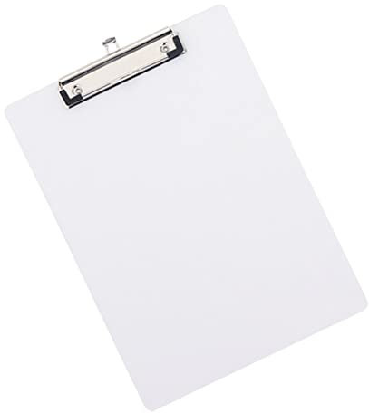 COHEALI Klemmbrett-clip Klemmbrett Für Klassenzimmer Schreibunterstützungstafel Klemmbretter Zeichnen Organisator Für Papierakten Halter Für Büroklammern Acryl-klemmbretter Profilclip Pvc