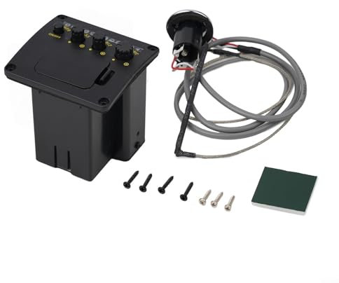 Zoegneer Equalizer Pickup Preamp EQ Tuner Pickup mit Montagezubehör für professionelle Akustikgitarre