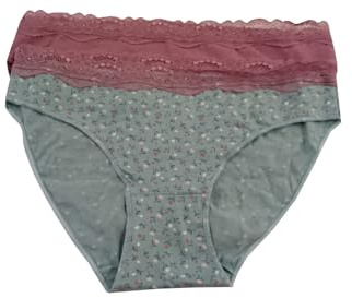 Conf.2 Mini Slip Donna Pizzo e Cotone GD493