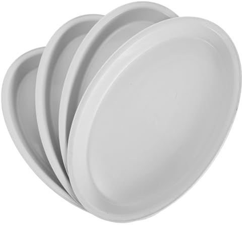 OFFSCH 4 Stück Ovale Pflanzenuntersetzer Aus Robustem Kunststoff Wasserfanger Tabletts Für Innen- Und Außenblumentöpfe Dekorative Pflanzenschalen Für Zimmerpflanzen Und Garten