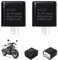 2 Stück 2 polige Blinkrelais, 12V LED Blinker Relais, Blinkerrelais Blinkfrequenzkontroll Relai für Motorrad, Einstellbare Blinkgeschwindigkeit, Hochwertige Anzeige, Kompatibel mit meisten Fahrzeugen