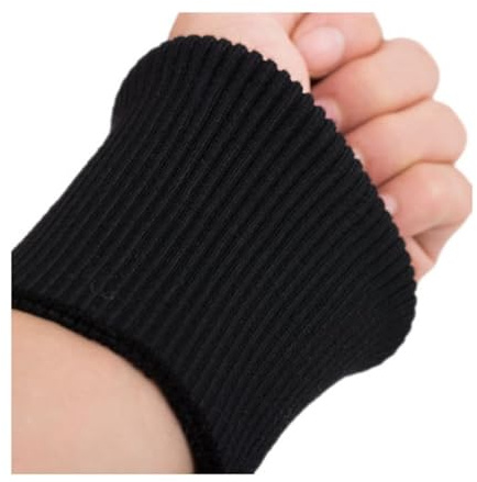 FOVAOK 1 Paar dehnbare Rippstrickmanschetten für Kleidung, Jacke, Mantel, Stretch-Baumwolle, 9 cm breit, Schwarz , One size