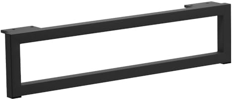 woplus 1 Stück Rechteckige Möbelfüße | Möbelbein, Schrankfuß & Sofafuß – Schwarz Matt, H: 120 mm, B: 500 mm [12 x 50cm ]