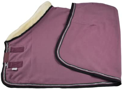 Wagner Fleece Abschwitzdecke mit Fellkragen (Altrose, 135)