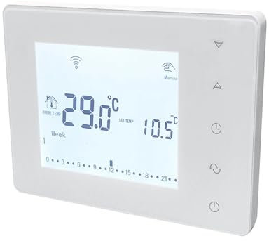 Termostato Inteligente, Termostato inalámbrico Inteligente for hogar, Controlador de Temperatura for calefacción de Habitaciones con Caldera de Gas y actuador, calefacción de Suelo cálido,para el Hog