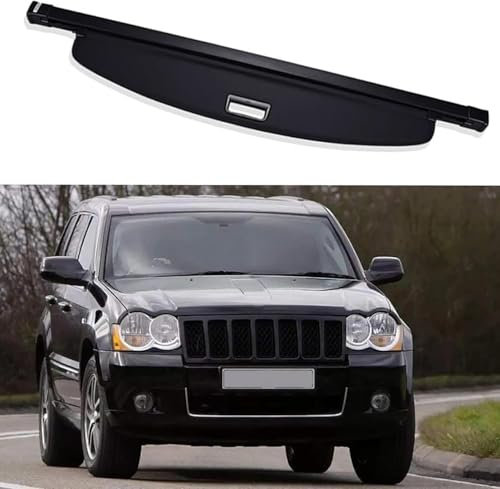 Voiture Rétractable Tronc Étagère pour Jeep Grand Cherokee Coupe du Monde 2005-2010, Stockage Sécurité Pare-Soleil Protection Vie Privée
