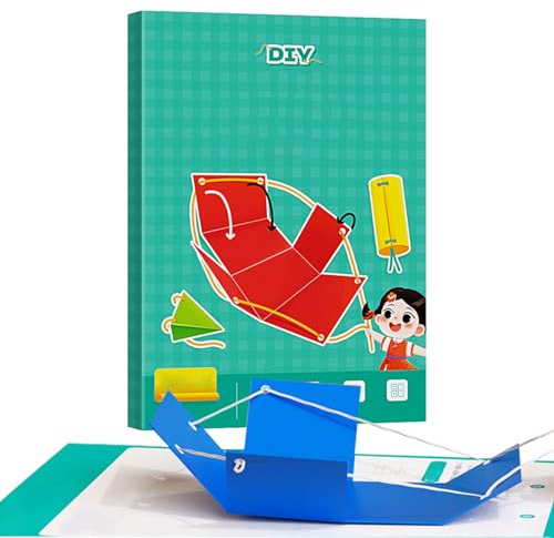 Geometri pedagogisk guide, geometri 3D-aktivitetsbok med snodd för barn, matematisk utveckling skolbok barn pojkar