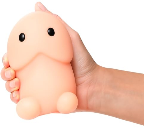 Anti-Stress Ball in Willy-Form – Lustiger Stressball für Büro, Junggesellenabschiede & Party – Knetbarer Entspannungsball, witziges Geschenk für Erwachsene
