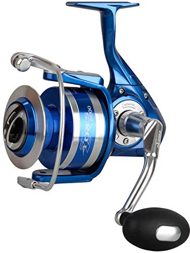 Okuma Azores S-4000 Rolle - 300m 0,25mm Schnurfassung, Spinnrolle, Angelrolle zum Spinnfischen & Meeresangeln, Meeresrolle, Salzwasserrolle, Pilkrolle, Rollen zum Meeresfischen