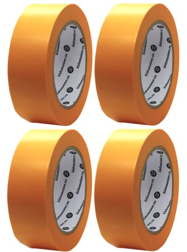 4x Rollen | 38mm x 50m | Goldband (soft) | Maler Abdeckband | klebemeister.eu…