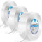 9M Nastro Biadesivo Extra Forte Trasparente, Rimovibile Multifunzione Potent Tape, Nastro Adesivo di Montaggio per Tappeti, Poster Fotografici, Interni ed Esterni (3 Rotolos)
