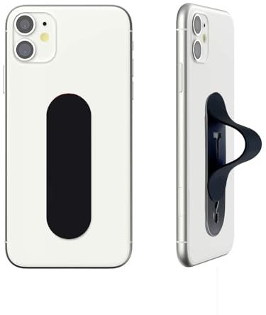 Momostick Flatstick, Cell Phone Finger Grip Strap Holder for Hand, Cell Phone Stand, New Slim Finger Loop Selfie Grip Compatible with Most Smartphones
