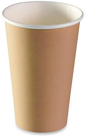 LPF LE PETIT FOURNISSEUR - Lot de 500 Gobelets jetables en Carton Kraft 30-35cl - Gobelets café, thé, boissons chaudes et froides - Résistant à la chaleur - Couleur Brun