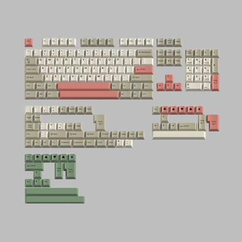 188Tasten Double Shot 9009 Keycaps Cherry Profil Tastenkappen mit 7U Leertaste Fit für 95% 75% 65% 60% Mechanische Tastatur ISO ANSI Layout Cherry Mx Schalter
