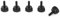 PrecisionGeek Moleté Pouce vis, Vis d'épaule Acier Noirci M3 x 10mm L = 17mm Lot de 5