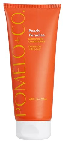 Pomélo+Co. Peach Paradise Conditioner 200ml - mit AHA Milchsäure für Glanz | Pfirsich Spülung für geschmeidiges und seidiges Haar - Haarspülung für trockenes und strapaziertes Haar
