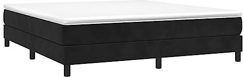VidaXL Ramsäng svart 180x200 cm sammet, dubbelsäng, säng, säng ram, dubbelsängar, sängar, säng ramar, resårmadrass, resårmadrasser, pocketersårmadrass