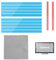 12 Bandes Adhésives pour Écrans d'Ordinateur et 2 Slide Mount Tabs en Plastique pour Écrans d'Ordinateur Kit de Fixation Bande de Remplacement pour Une Installation de Filtre de Confidentialité