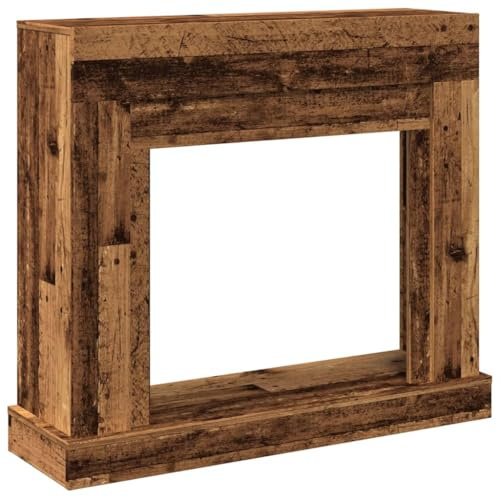 vidaXL Cadre de cheminée Vieux Bois 100x30x87,5 cm Bois d'ingénierie, cheminée, Console de cheminée, Ensemble de Tour de cheminée, Tour de cheminée