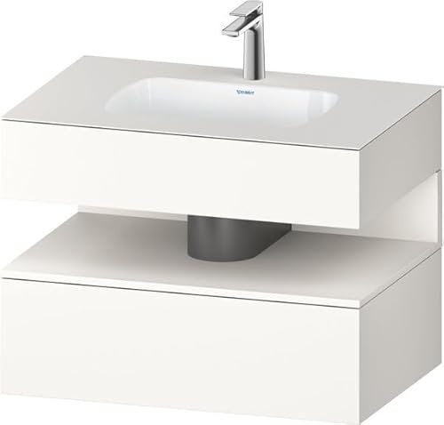 Duravit Qatego lavabo encastrado con base de lavabo consola, 800x550x600mm, nicho blanco supermatt, QA4785084, Color: Blanco