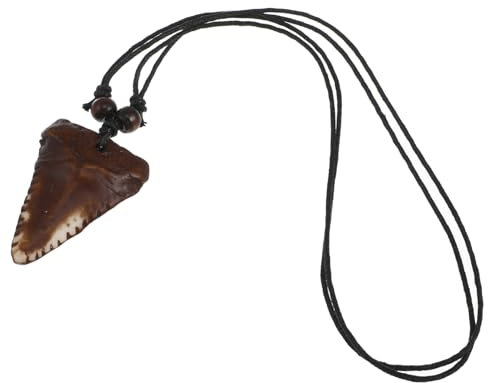 DEARMAMY Hai-Stein-Halskette Muschelkette coole Kette Hai-Anhänger Perlen Bausatz weihnachten weinachts plasure Männer Strand Halskette personalisierte Halskette Plastik
