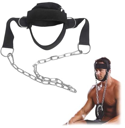 Harnais de Tête d'entraînement,Harnais Réglable pour La Tête,Exerciseur Dentraînement du Cou,Ceinture De Musculation pour Le Cou, Harnais de Tête d'entraînement，Utilisé pour exercer la Force du Cou