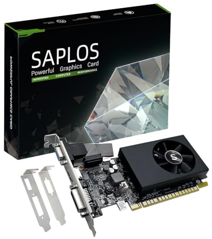 Geforce GT 705 Video Card 2G D3 64-bit, HDMI DVI VGA, Graphics Card for PC | PCI Express x16, for Windows 7/8/10/XP, 30W Low Power, Basic GPU for Watching Streaming Videos, Office Applications