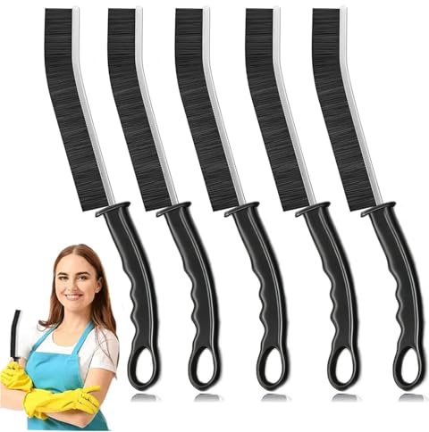 5PCS Crevice Cleaning Brush, Hard Bristle Cleaning Supplies for Kitchen, Bathroom, Corner, Grout, Sink, Cup, Teapot, Bottle, Blender