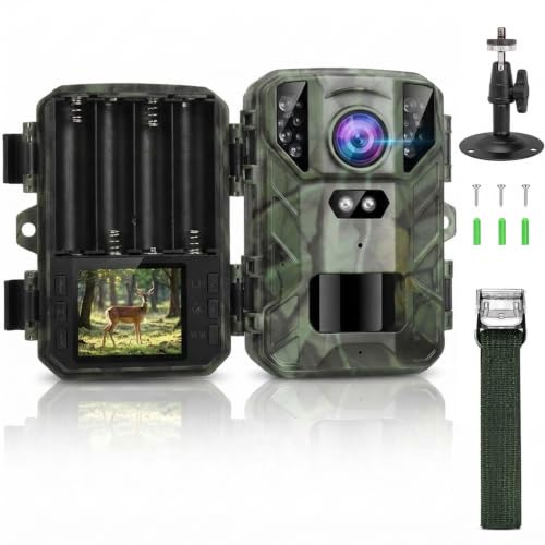 VanBangTec Cámara de Caza 50MP 4K, Camara Fototrampeo Impermeable IP66, 20M Camara de Caza Nocturna 850nm Brillo IR LED, Sensor de Movimiento de 120°, Tarjeta de Memoria No Incluida
