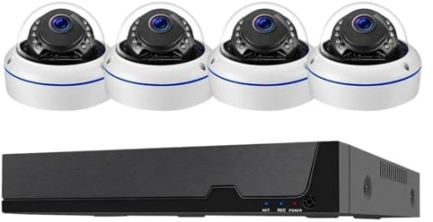 Telecamera di Sicurezza, Sistema di telecamere audio POE di sicurezza 4K 8MP Kit di videosorveglianza esterna 4K POE NVR Set di telecamere CCTV IP for la casa