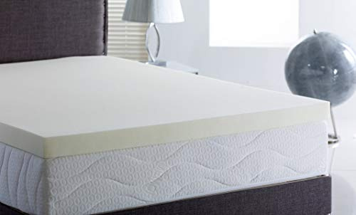 Visco Therapy Mattress Topper with a Washable Removable Cover, Memory Foam, Cream, King 3 Inch Deep