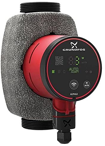 Grundfos Alpha3 HE-Umwälzpumpe 32-80 180 mm mit Bluetooth und Autoadapt Funktion 99371946