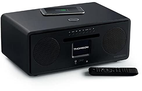 Thomson MIC500IWF - Microcadena (Wifi, Ethernet Bluetooth, cargador de inducción, reproductor USB, radio) negro