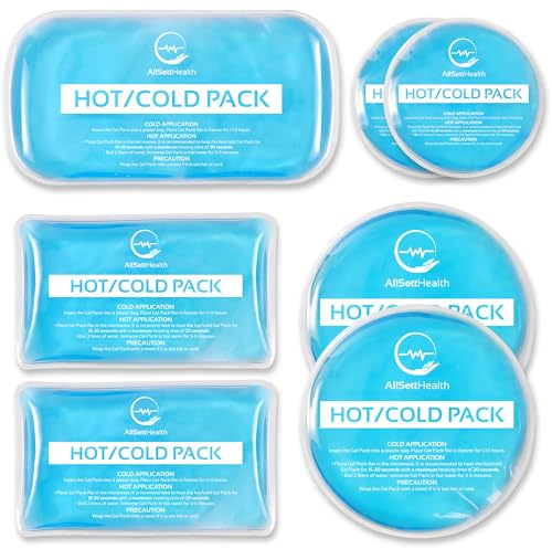 Reusable Hot and Cold Gel Ice Packs for Injuries - Gel Cold Packs for Injuries - Multiple Shapes and Sizes 7 Variety Pack