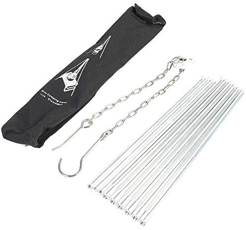 VGEBY Grilles de Trépied, Grilles de Barbecue Pliables Suspendues pour la Cuisson de l’Alumine Dure pour Le Pique-Nique Camping Voyager Randonnée Restauration en plein air