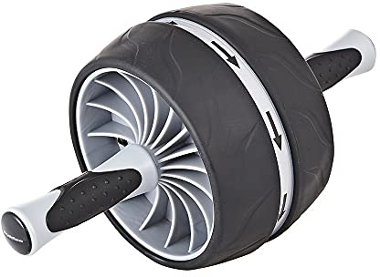 PhysioRoom Ab Roller Exercise Wheel with Auto Return - Chest, Arms, Shoulder & Abdominal Wheel Roller Workouts | Core Strength Training Equipment with Broad Spinner Design for Stability