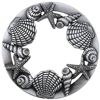 Create idea Kerzendeckel, Kerzenglas, Kerzenschirme, antikes Muschel, Seestern-Muster, Kerzenaufsätze, Deckel, Kerzenzubehör, Schattierungen Silber