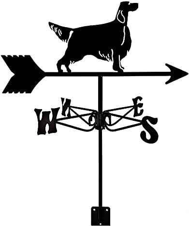 Girouette Animal Métal Girouette Chat Et Chien Silhouette Indicateur De Direction du Vent pour Jardin Extérieur Toit Paddock Décoration